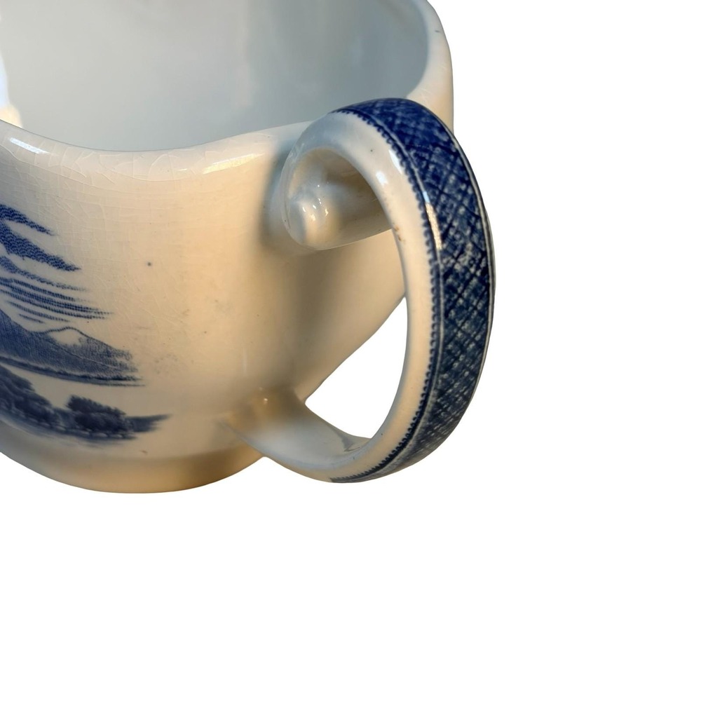 Royal Warwick Loch Maree Gravy Boat Lochs of Scotland Blue White England MCM - Picture 5 of 14